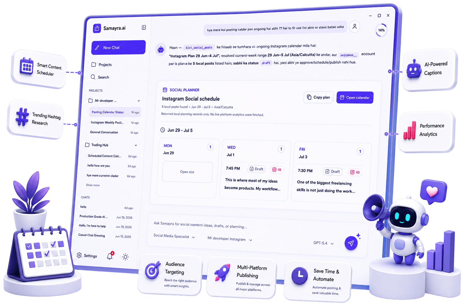 Chat to Schedule Interface